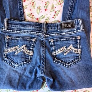 Miss Me Women's Boot Cut Jeans with Embellished Pockets